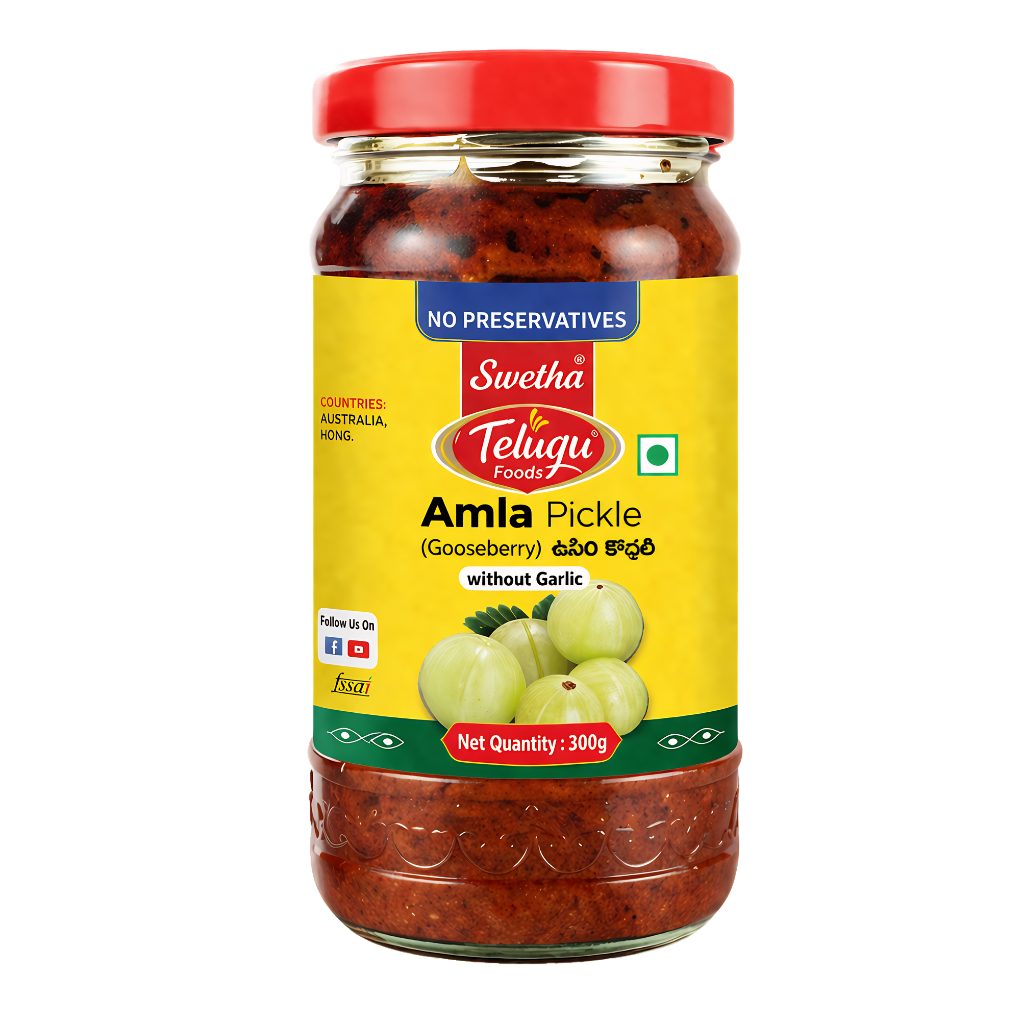 Telugu foods Amla Pickle 300 g buy online USA - 1